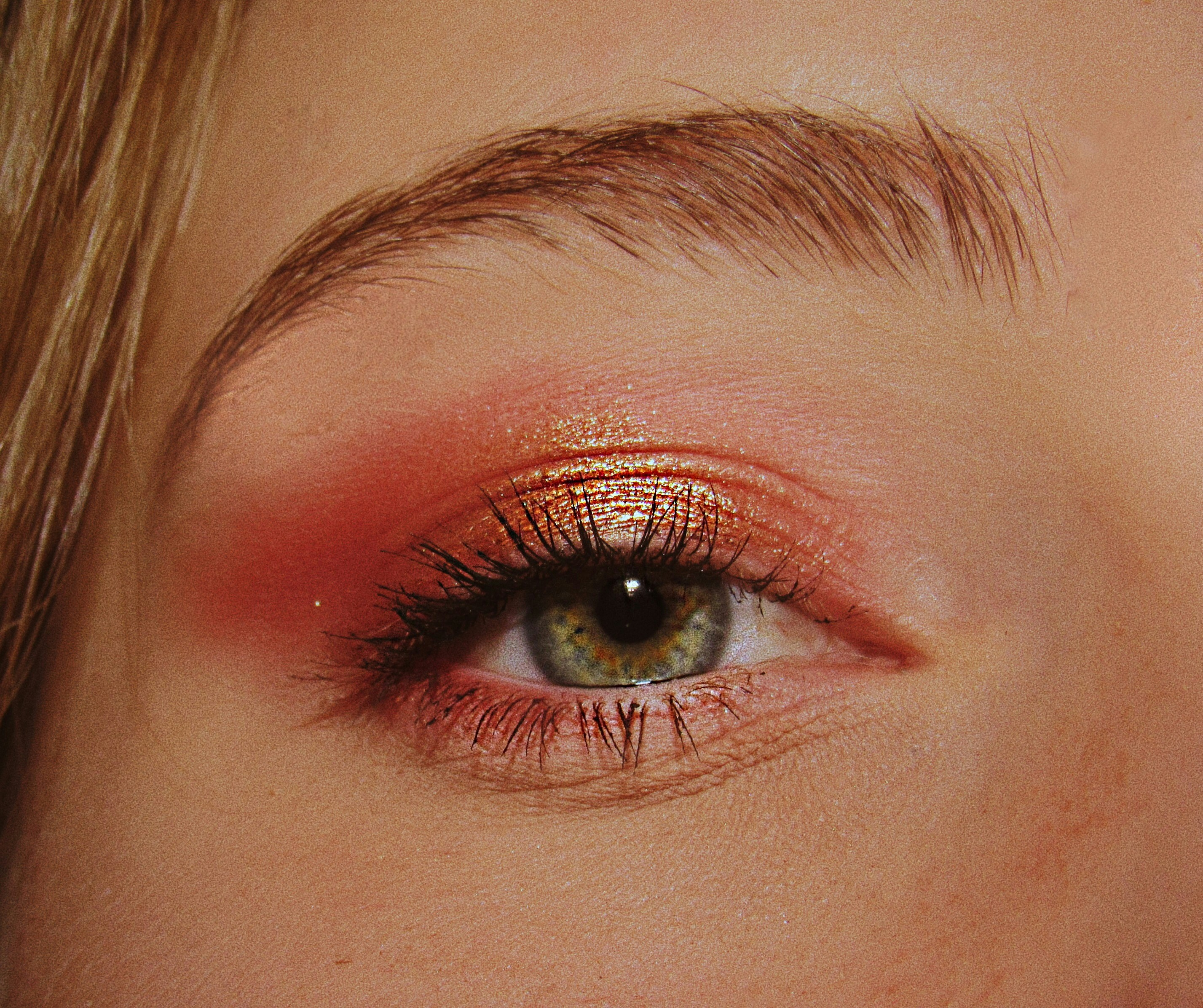 Close-up of eye makeup